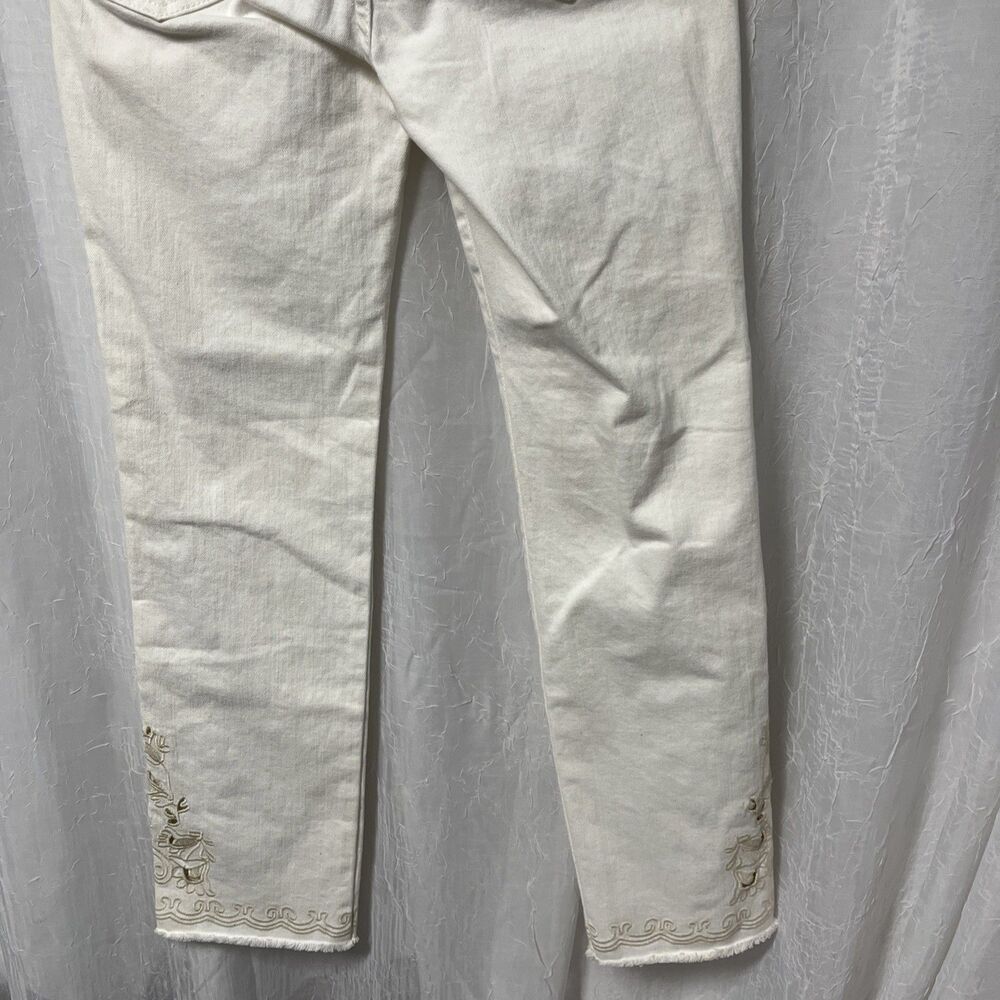 We the Free Womens Cutwork High Rise Cigarette Jeans White size 26 - Picture 9 of 10